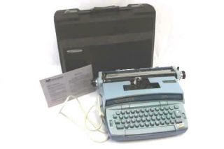 Smith Corona Coronet 12 Blue Electric Typewriter With Case Vintage