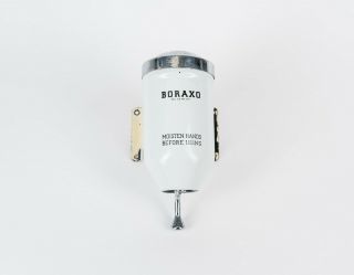 Vintage Boraxo Porcelain Powder Soap Dispenser