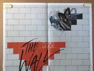 Vintage Poster Pink Floyd Berlin The Wall 1990 Pin - up 1990s Music Memorabilia 2