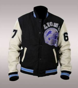 Beverly Hills Cop Axel Foley Detroit Lions Vintage Sports Letterman Jacket