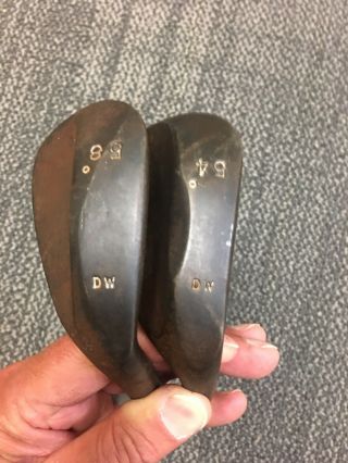 National Custom Don White Wedges 54 And 58 Degrees.  Heads Only.  Rare 2