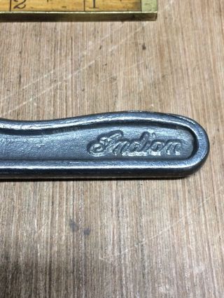 Rare Vintage Indian Motorcycle 7 Inch Adjustable Wrench Double Sided Logo 5