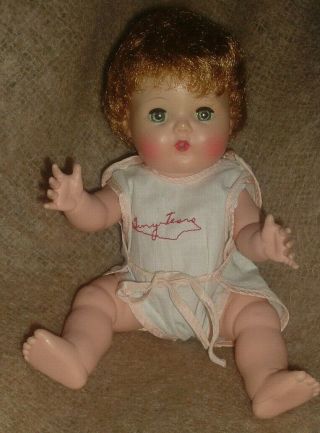 Vintage Tiny Tears 11 1/2 " Amer.  Character Doll Rock - A - Bye Eyes Suit