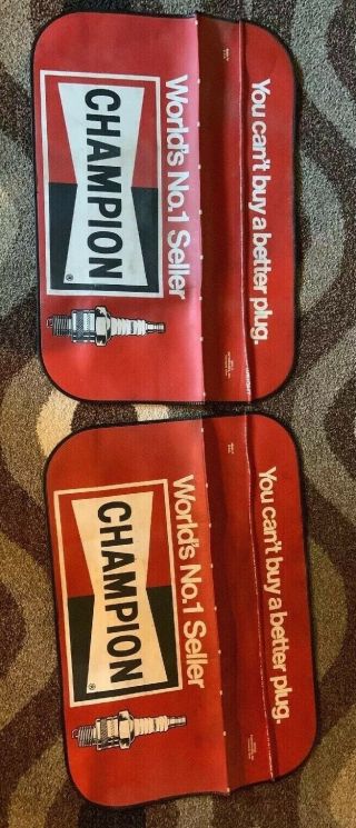 Vintage Mechanics Shop Garage Fender Cover Champion Spark Plugs