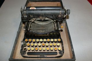 Vintage Folding Corona Portable Typewriter in Case with Paperwork 3