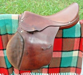 17 " Pontillo All Purpose Saddle English Riding Made Argentina Vintage Piece