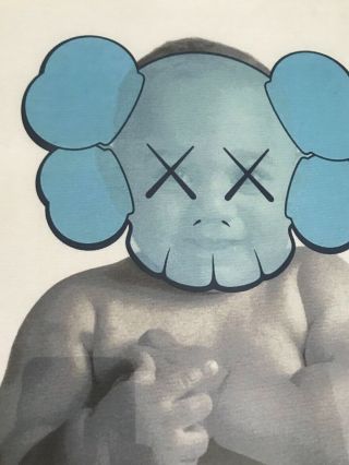 2006 Fake KAWS “Infant Print” 20 X 20.  Poster.  Rare “Signed,  Dated” 3