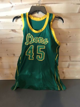 Vintage 50’s 60’s Usf San Francisco Dons Team Game Basketball Jersey 45 Awesome