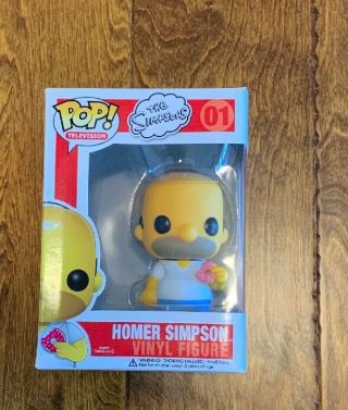 Funko Pop Television Homer Simpson 01 Vaulted - The Simpsons Rare Valuable $$