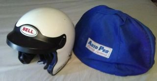 Vintage Bell Mag 5 Pro Series 2000 Mag4 White Open Face Racing Helmet F7 1/2 60