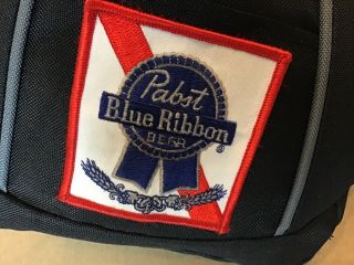 Vintage PABST BLUE RIBBON BEER Authentic Patch Zipper Fanny Waist PAC BAG Black 2