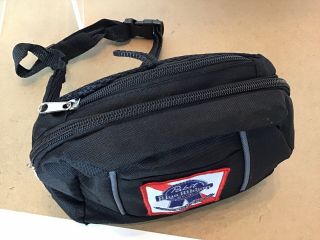 Vintage PABST BLUE RIBBON BEER Authentic Patch Zipper Fanny Waist PAC BAG Black 7