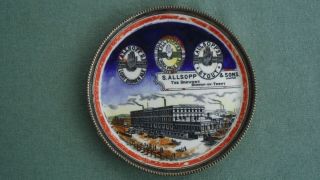 Vintage S.  Allsopp & Sons Ltd Brewery Burton On T Ceramic Coaster Syphon Stand
