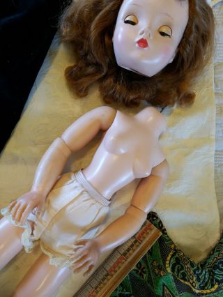 Vintage 1950s or 60s Madame Alexander Cissy? Doll Red Hair Green Eyes 19 
