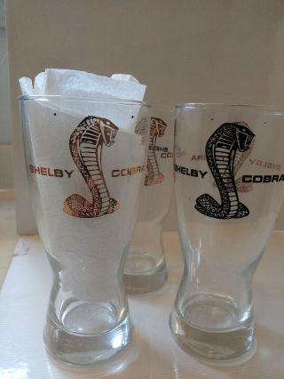 2 Vintage Shelby Cobra 1969 Pilsner Beer Glass