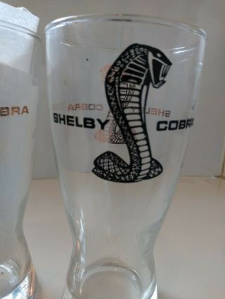 2 Vintage Shelby Cobra 1969 Pilsner Beer Glass 4