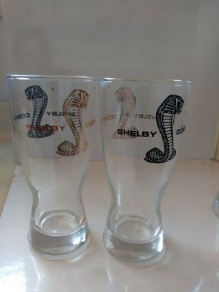 2 Vintage Shelby Cobra 1969 Pilsner Beer Glass 5