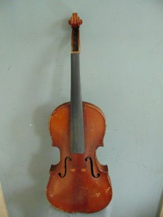 Antique / Vintage Violin With Bow & Case