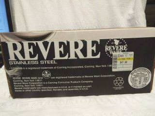 Vintage Revere Ware 3 qt Covered Copper Clad Bottom Saucepan 1992 Nib 3514030 3
