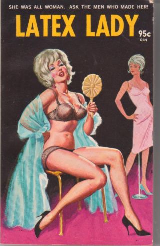 Vintage Sleaze Paperback Latex Lady Lesbian Rubber Fetish Mid Century Modern