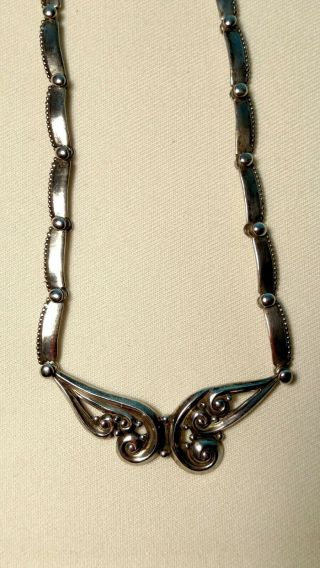 VERY VINTAGE - MARGOT DE TAXCO 5344 - LOVELY STERLING SILVER NECKLACE/CHOKER - MEXICO 3