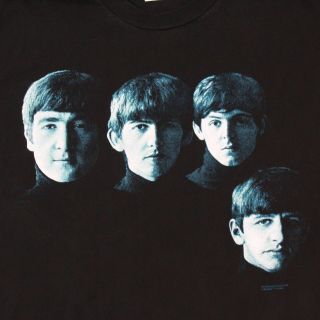 VTG With The Beatles T - Shirt Extra Large VINTAGE Black Tee English Band Dated 99 5