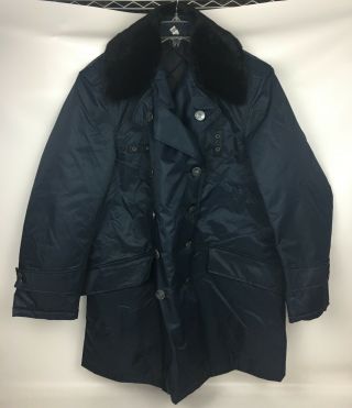 Nos Vintage Detroit Police Uniform Coat Overcoat Parka Jacket Mens 42r