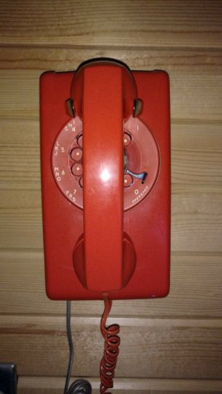 Vintage Stromberg - Carlson Rotary Wall Telephone Hard To Find Orange Near