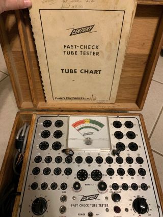 Vintage Century FC - 2 Electronics Fast Check Vacuum Tube Tester 7