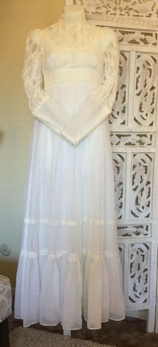 Jessica Mcclintock Gunne Sax Prom Wedding Festival Gown Vintage 80 