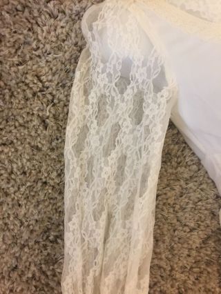 Jessica McClintock Gunne Sax Prom Wedding Festival gown vintage 80 ' s White Small 8