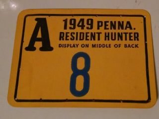 Low Single Digit 1949 Pa Pennsylvania Penna Hunting License