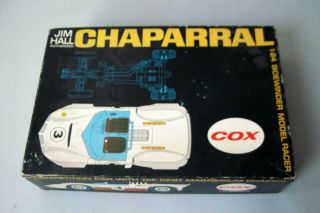 Vtg Cox Chaparral Jim Hall 1/24 Sidewinder Model Racer Slot Car W/box 2 Bodies