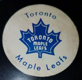 Vintage Toronto maple leafs official size Hockey game Puck CANADA blank back 3