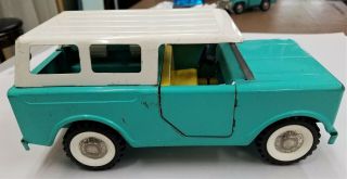 Vintage Structo Green Truck With Removable White Roof.