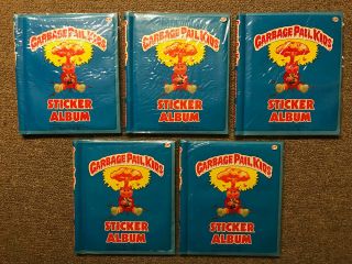 Garbage Pail Kids True Vintage Set Of 5 Sticker Albums 1986