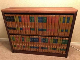 Great Books Of The Western World Complete Set With Rare Custom Bookshelf 54 Vol.