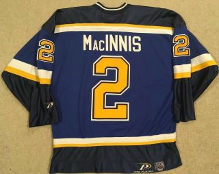 Proplayer St.  Louis Blues Macinnis Jersey Medium 90s Retro Vintage Calgary Flames