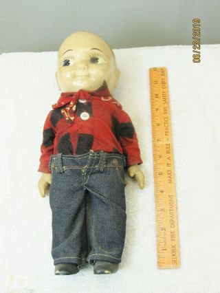 Vintage Buddy Lee Doll Plastic Advertising Jeans Union Made