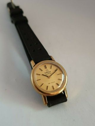 Vintage Ladies Omega De Ville Gold Plated Quartz Watch