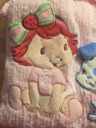 Baby Strawberry Shortcake & Pet Pupcake Baby Blanket Bandai RARE Doll Girls 4