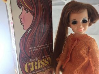 IDEAL CRISSY CHRISSY DOLL HAIR TO THE FLOOR WITH BOX accs VTG 1968 Toy 3