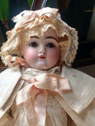 Antique German - Made Blonde Hair Bisque Doll (maker Unknown)
