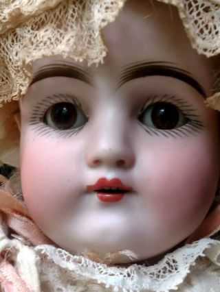 Antique German - made Blonde Hair Bisque Doll (Maker Unknown) 3