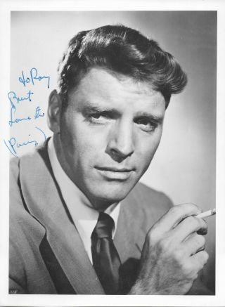Burt Lancaster Hand - Signed 1950s Vintage 9.  5” X 7” Portrait