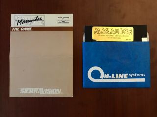 Marauder,  Apple Ii 2 Vintage Video Game,  Sierra On - Line Systems