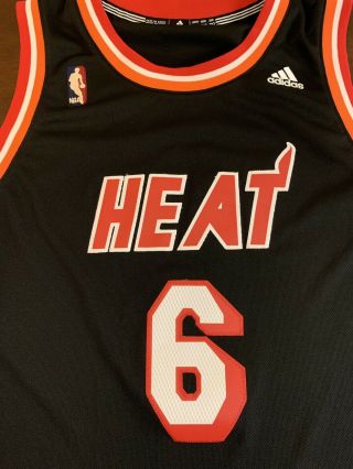 Rare Adidas HWC NBA Miami Heat LeBron James Basketball Jersey Youth XL 3