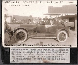 Vintage Rppc Car Auto Dog Cadillac Tijuana Mexico San Diego California Postcard