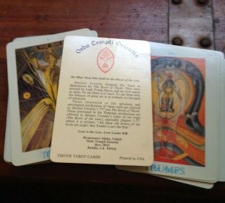 Vintage 1969 1st edition Thoth Tarot Cards Aleister Crowley Unique Variation 4