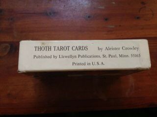 Vintage 1969 1st edition Thoth Tarot Cards Aleister Crowley Unique Variation 5